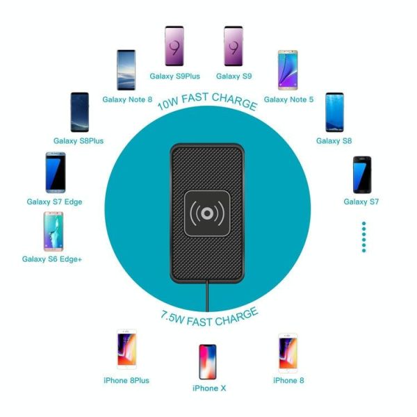 Fast Wireless Car Charger Anti Skid Qi Standard - Image 9