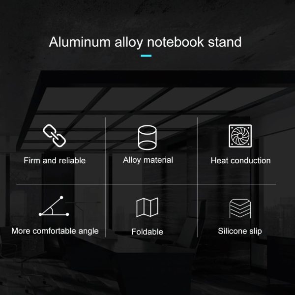 Adjustable Foldable Aluminum Laptop Stand - Portable Double Triangle Design - Image 6