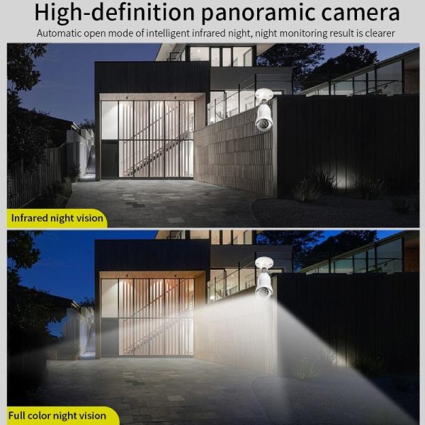 2.0Mp Wifi Light Bulb Camera With Motion Detection And Night Vision - Dual Light Source White - Image 12