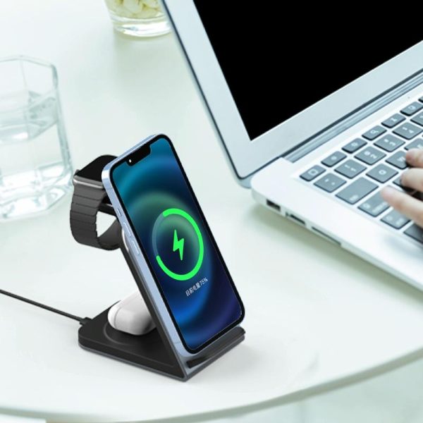 3 In 1 Vertical Metal Wireless Charger - Tarnish - Image 8