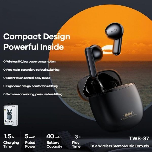 Wireless Stereo Bluetooth Earphones - True Music White - Image 8