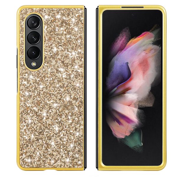 Glitter Tpu Shockproof Case for Samsung Galaxy z Fold 4 - Gold