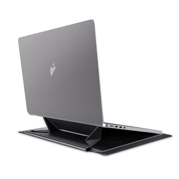 Universal Magnetic Laptop Holder Bag - Stitched Inner - Brown - Image 4