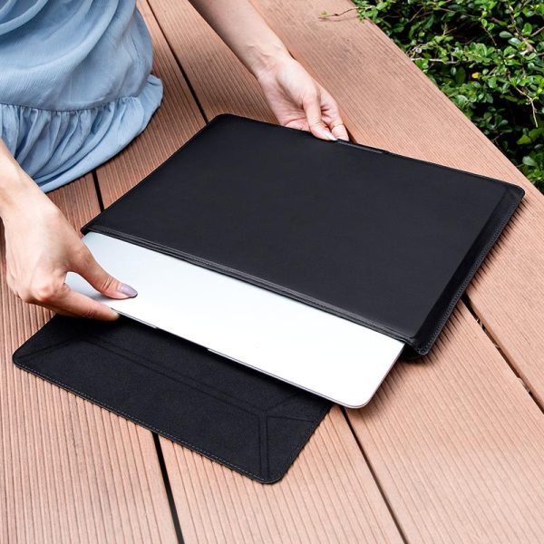 Universal Magnetic Laptop Holder Bag - Stitched Inner - Brown - Image 8