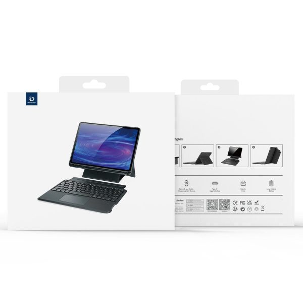 Wireless Bluetooth Keyboard Tablet Case For Ipad Pro 12.9 - Magnetic - Black - Image 10