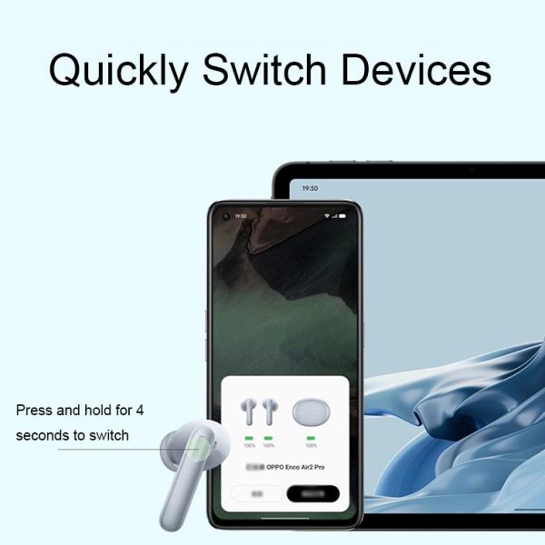 Wireless Active Noise-cancelling Earbuds for Music and Gaming - White - Image 6