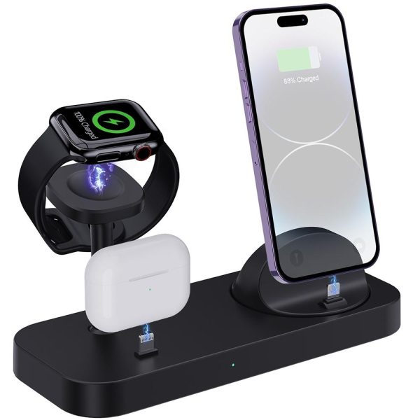 4 In 1 Charging Stand For Apple Watch And Airpods - White - Image 2