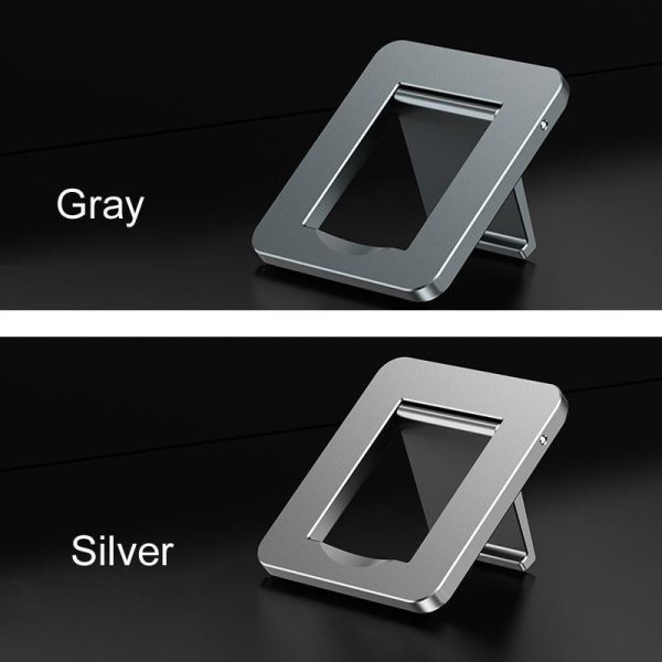 Desktop Folding Notebook Stand with Invisible Height Increase and Storage - Gray - Image 3