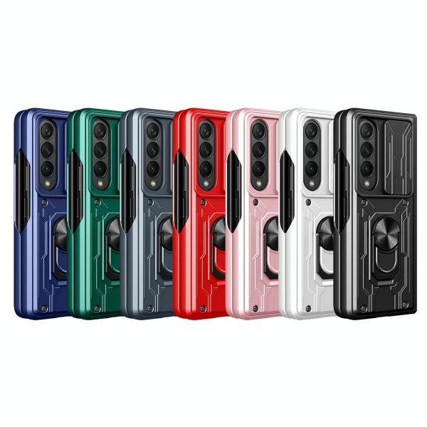 For Samsung Galaxy z Fold4 5G Protective Sliding Camshield Phone Case - Black - Image 3