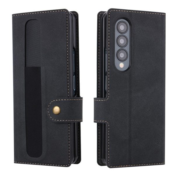 For Samsung Galaxy z Fold4 5G Vili Pr Series Flip Leather Case - Black
