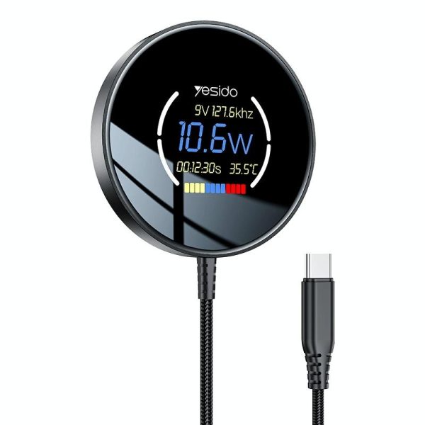 15W Magnetic Wireless Charger With Digital Display 1.2M - Image 2