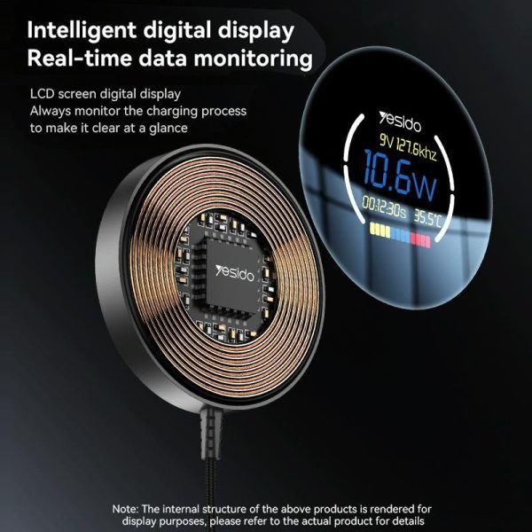 15W Magnetic Wireless Charger With Digital Display 1.2M - Image 10