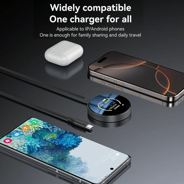 15W Magnetic Wireless Charger With Digital Display 1.2M - Image 12
