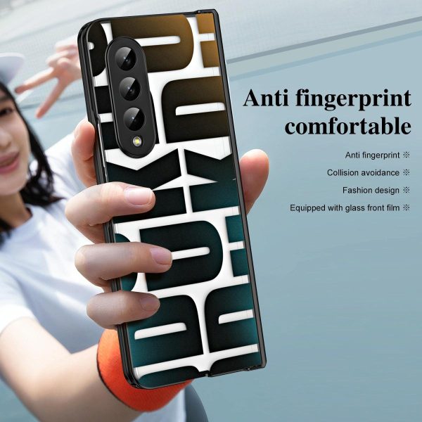Foldable Electroplated Phone Case for Samsung Galaxy z Fold 4 5g with Hinge - Rose Gold - Image 7