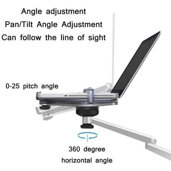 Silver Desktop Monitor Stand - Lifts Laptop - Image 4