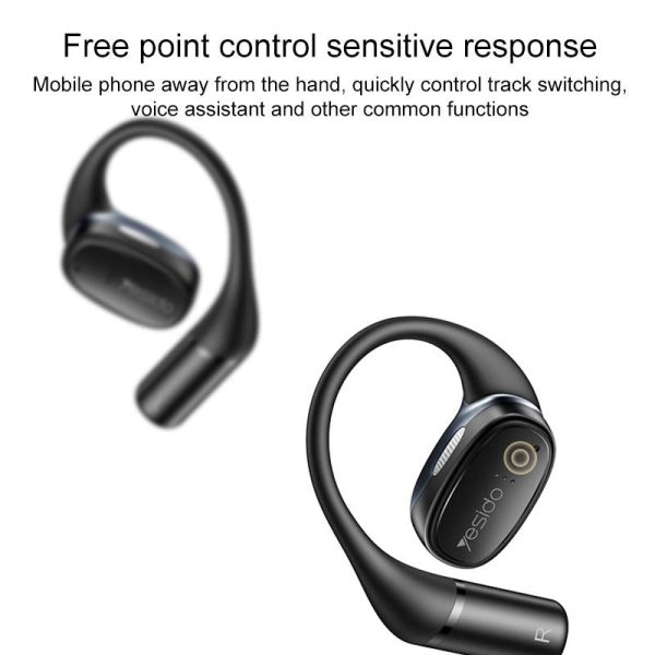Black Open Wireless Bluetooth Earphones - Ysp18 Ows - Image 3