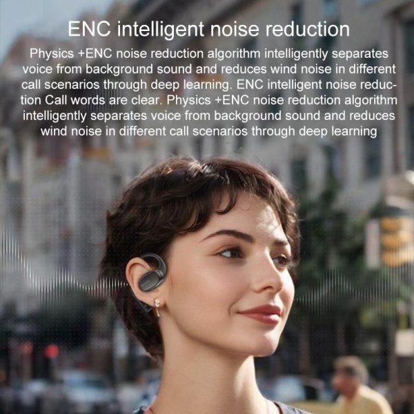Black Open Wireless Bluetooth Earphones - Ysp18 Ows - Image 8