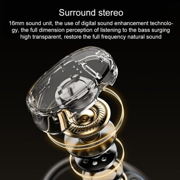 Black Open Wireless Bluetooth Earphones - Ysp18 Ows - Image 9