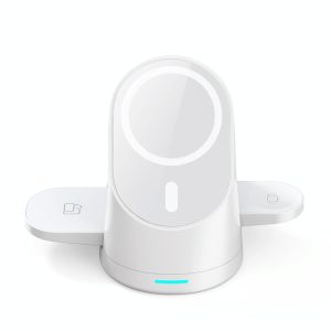 3 In 1 Magnetic Wireless Charging Bracket For Smartphone Iwatch Airpods - Black - Image 10