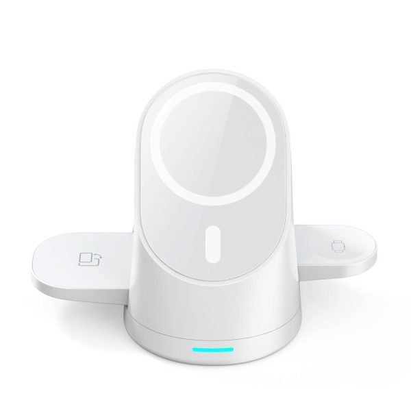 3 In 1 Magnetic Wireless Charging Bracket For Smartphone Iwatch Airpods - Black - Image 10