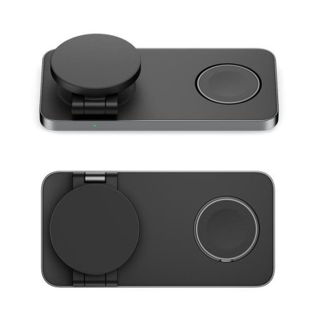 3 In 1 Magnetic Wireless Charging Dock For Apple Devices - Black