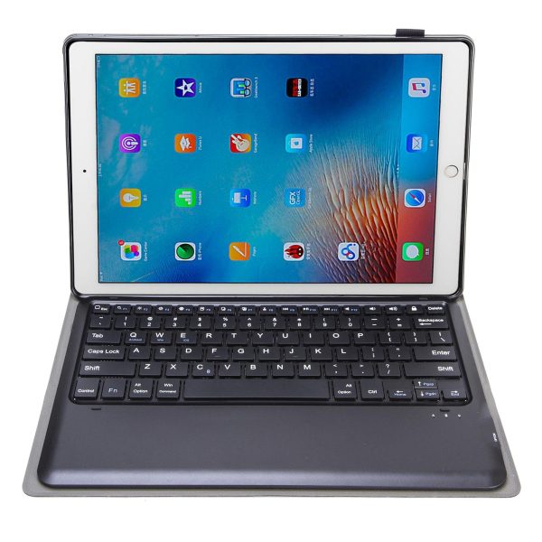 Detachable Bluetooth Keyboard Leather Case For Ipad Pro 12.9 With Tpu Bracket - Black - Image 6