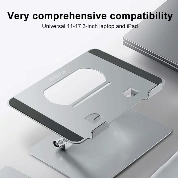 Upgrade your Workspace with Lenovo Thinkplus Laptop Holder - Silver - Image 4