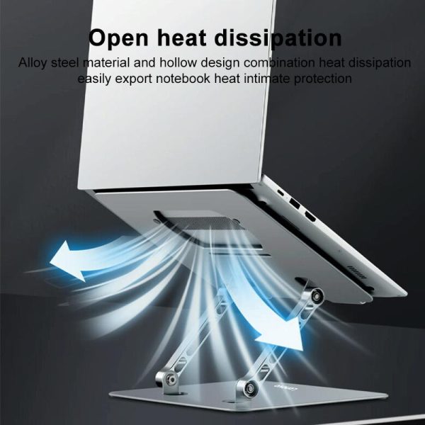 Upgrade your Workspace with Lenovo Thinkplus Laptop Holder - Silver - Image 6