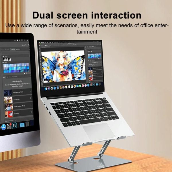 Upgrade your Workspace with Lenovo Thinkplus Laptop Holder - Silver - Image 8
