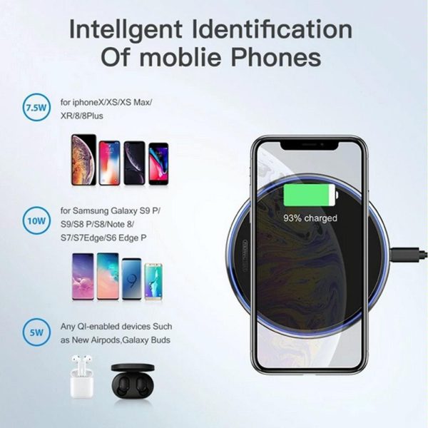 Ultra Thin Wireless Charger For Mobile Phones - Black - Image 5