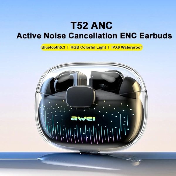 Black Tws Gaming Bluetooth Earbuds - T52 - Image 3