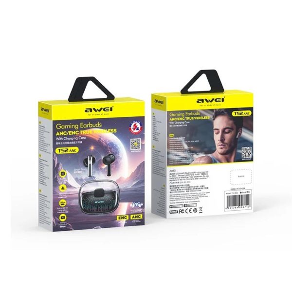 Black Tws Gaming Bluetooth Earbuds - T52 - Image 8