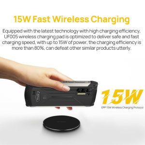 15W Fast Qi Wireless Charger Black - Image 7