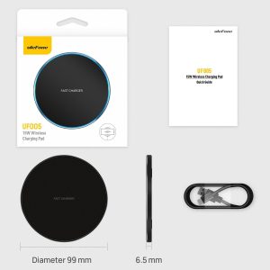 15W Fast Qi Wireless Charger Black - Image 10