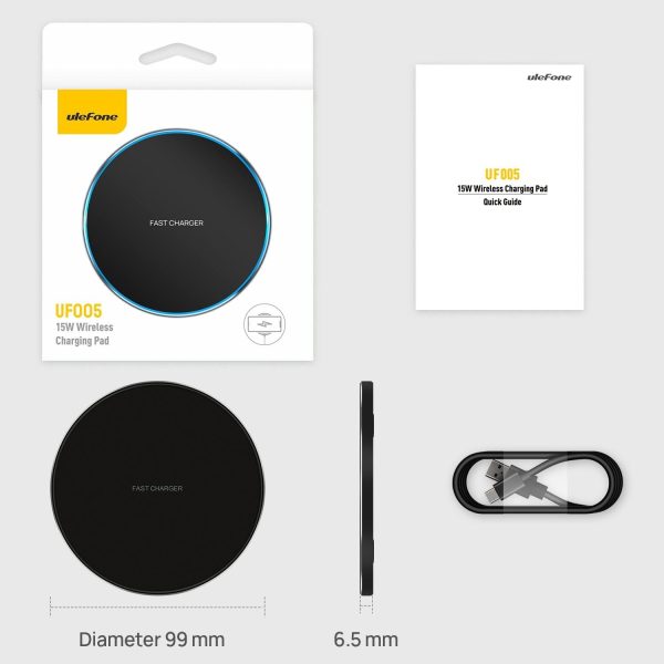 15W Fast Qi Wireless Charger Black - Image 10