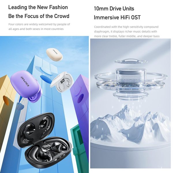 Wireless Tws Bluetooth Earbuds with Air Conduction Technology - Black - Image 5