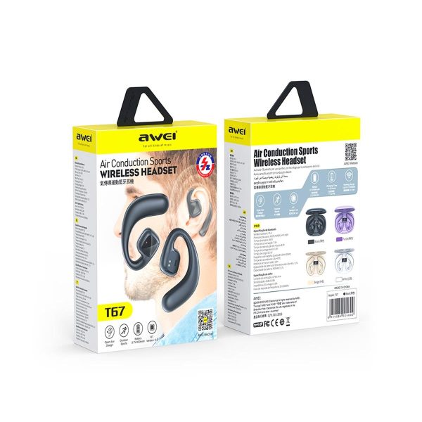 Wireless Tws Bluetooth Earbuds with Air Conduction Technology - Black - Image 8