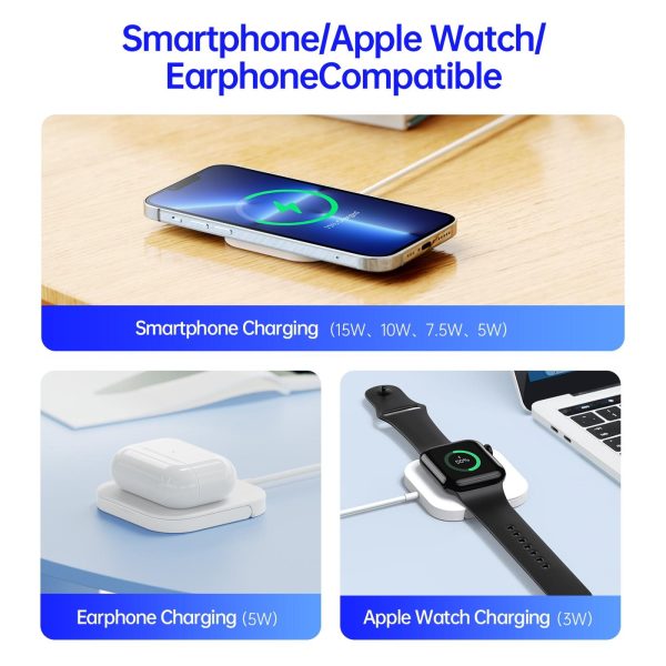 3 In 1 Magnetic Wireless Charger White - Image 6