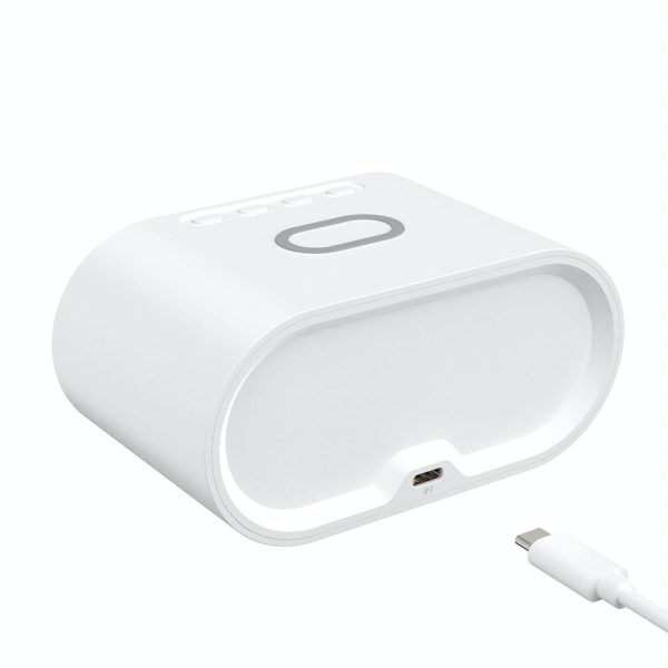15W Wireless Charger With Mirror & Clock - Black - Image 6