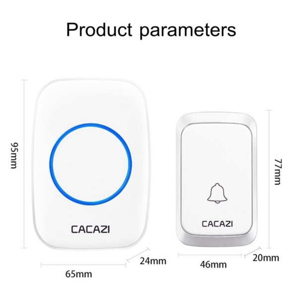 Wireless Waterproof Music Doorbell - 1 To 1 Battery Type - Black - Image 5