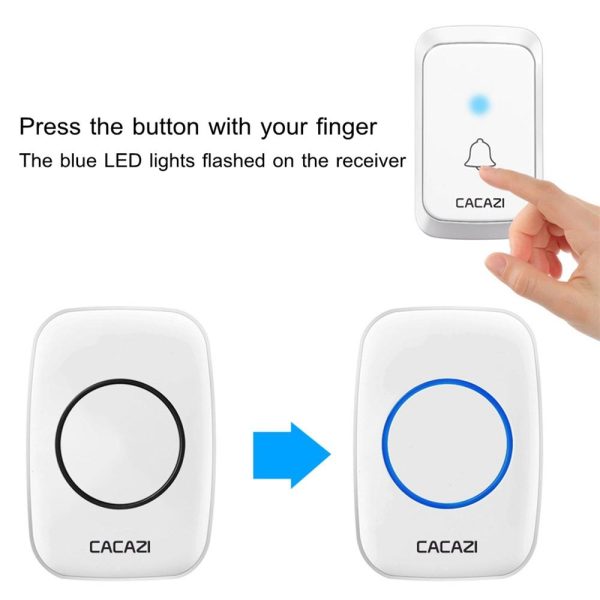 Wireless Waterproof Music Doorbell - 1 To 1 Battery Type - Black - Image 7