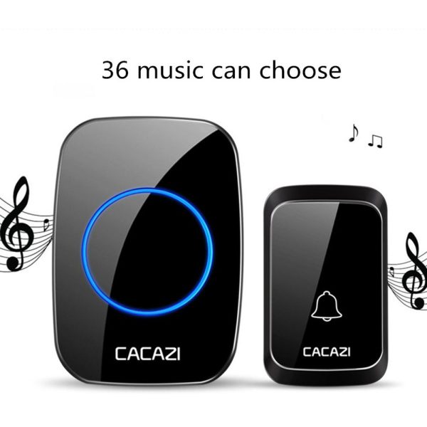Wireless Waterproof Music Doorbell - 1 To 1 Battery Type - Black - Image 8