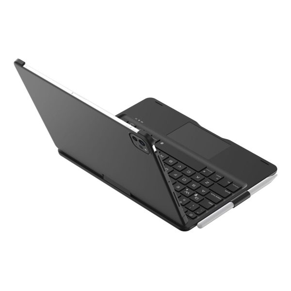 360 Degree Rotating Bluetooth Keyboard Leather Case For Ipad Pro 11 With Backlight - Black - Image 5
