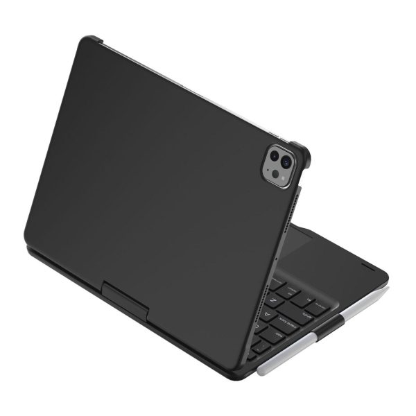 360 Degree Rotating Bluetooth Keyboard Leather Case For Ipad Pro 11 With Backlight - Black - Image 7