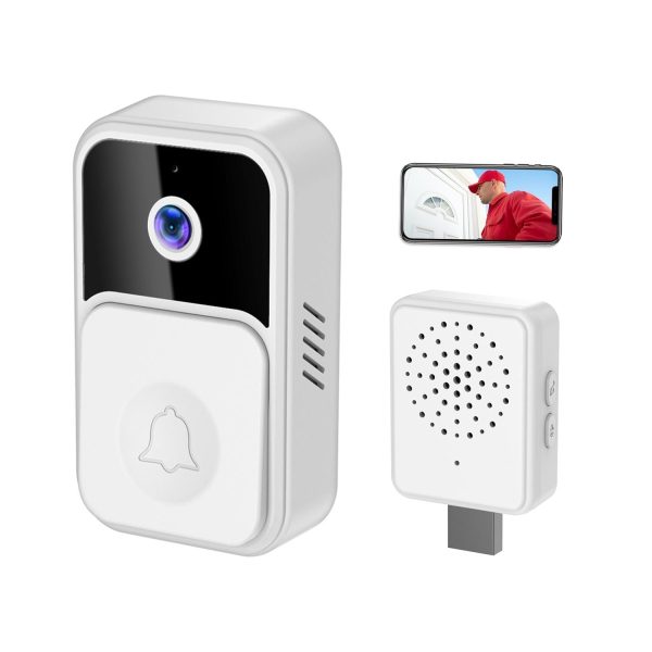 Wireless Smart Video Doorbell - 90 Degree Wide Angle - Black - Image 12
