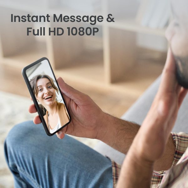Wireless Smart Video Doorbell - 90 Degree Wide Angle - Black - Image 14