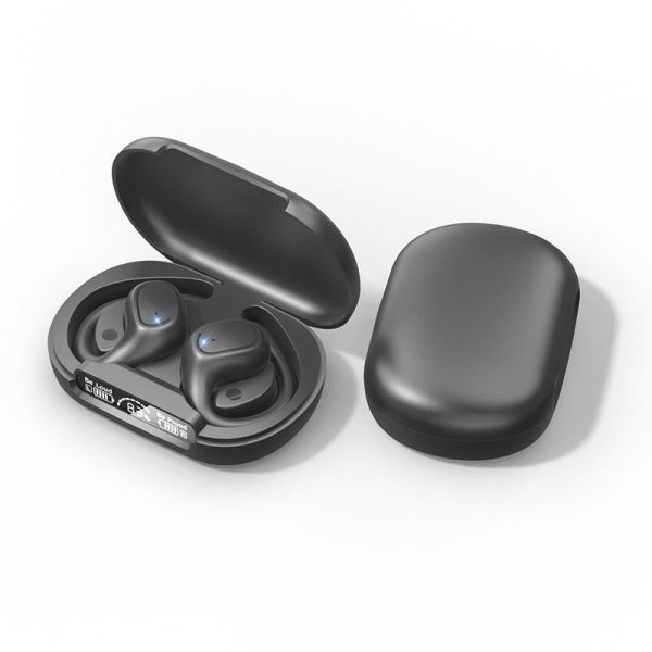 Waterproof Wireless Sports Bluetooth Earphones with Led Display - White - Image 3