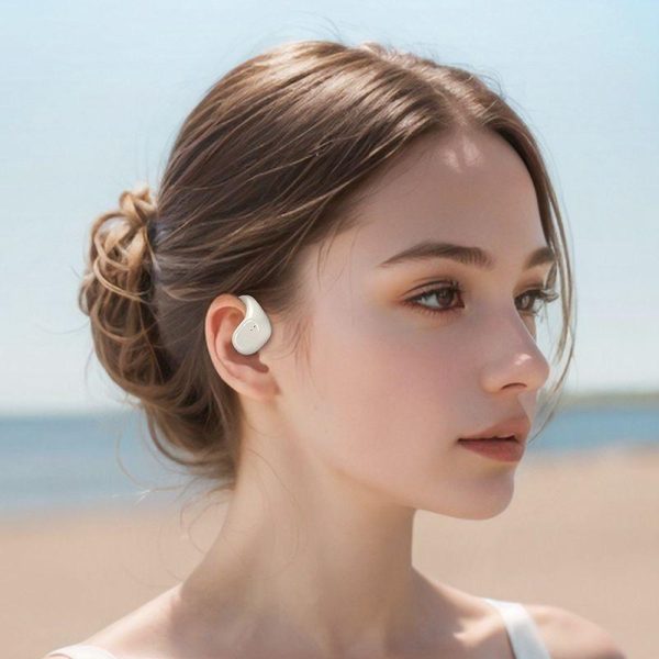 Waterproof Wireless Sports Bluetooth Earphones with Led Display - White - Image 4