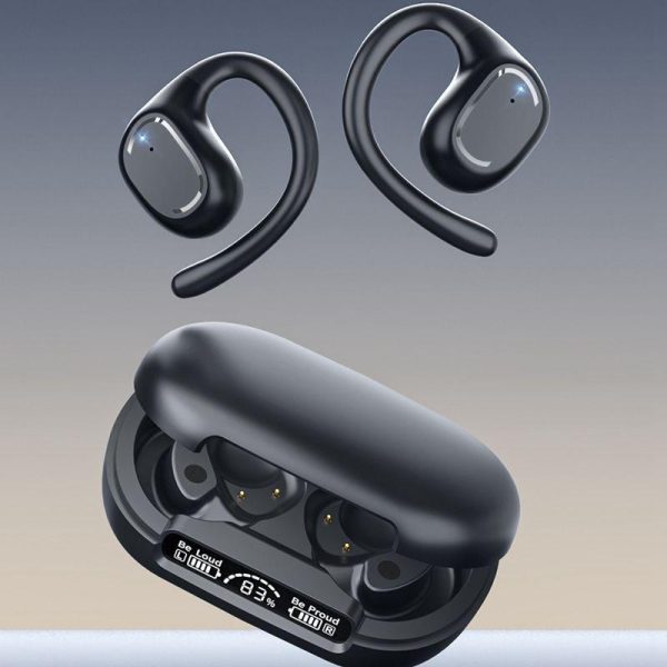 Waterproof Wireless Sports Bluetooth Earphones with Led Display - White - Image 5