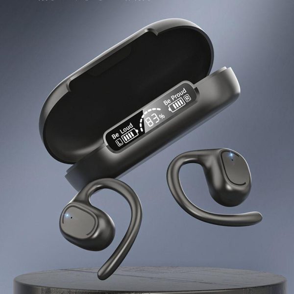 Waterproof Wireless Sports Bluetooth Earphones with Led Display - White - Image 10
